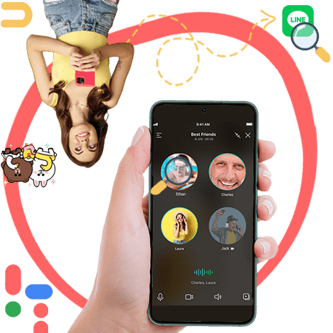 Control LINE chats and calls